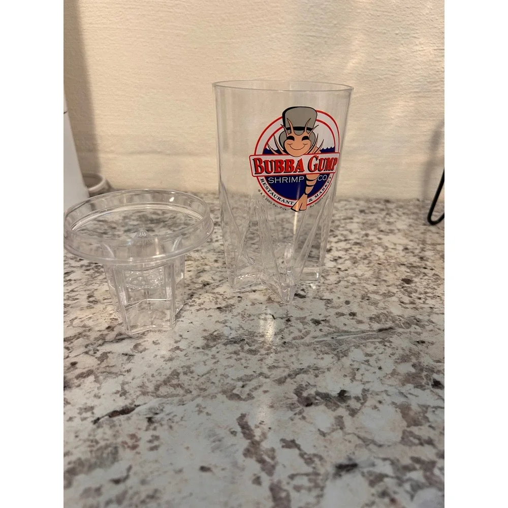Bubba Gump Shrimp Co Clear Plastic Star Shaped Cocktail Shaker Souvenir Barware